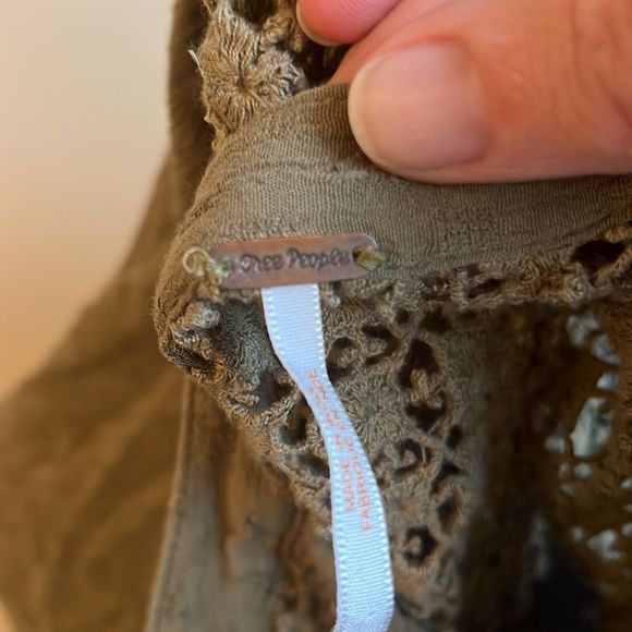 Free People Olive Button Down Shirt - Picture 8 of 10